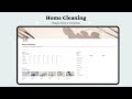 Home cleaning  notion template