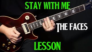 Video thumbnail of "how to play "Stay With Me" on guitar by The Faces | electric guitar lesson | LESSON"