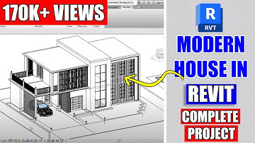 Revit Complete Project #8 | Modern House Design In Revit (Timelapse )