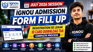 IGNOU Admission Form Fill Up Online 2026 🔥 | July 2026 Session Complete Admission Process