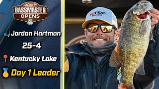 Bassmaster OPEN: Jordan Hartman leads Day 1 at Kentucky Lake with 25 pounds, 4 ounces