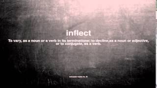 What does inflect mean