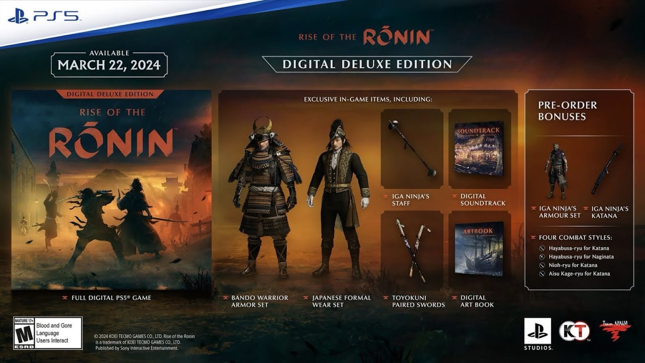 Rise of Ronin Deluxe Edition is $79.99 USD - YouTube