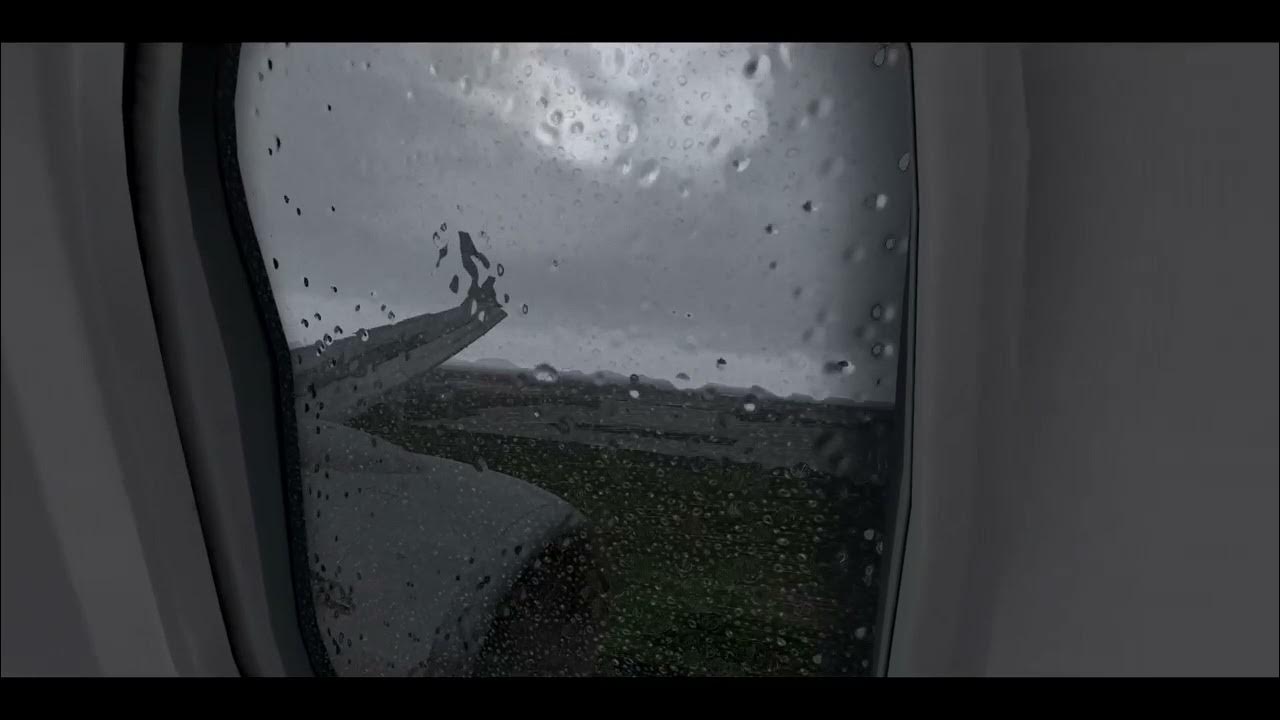 STORMY LANDING PAX VIEW (NO AUDIO) ZIBO REALISTIC RAIN EFFECT!!! X
