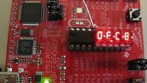 MSP430 with HP QDSP-6064 7 segment led module