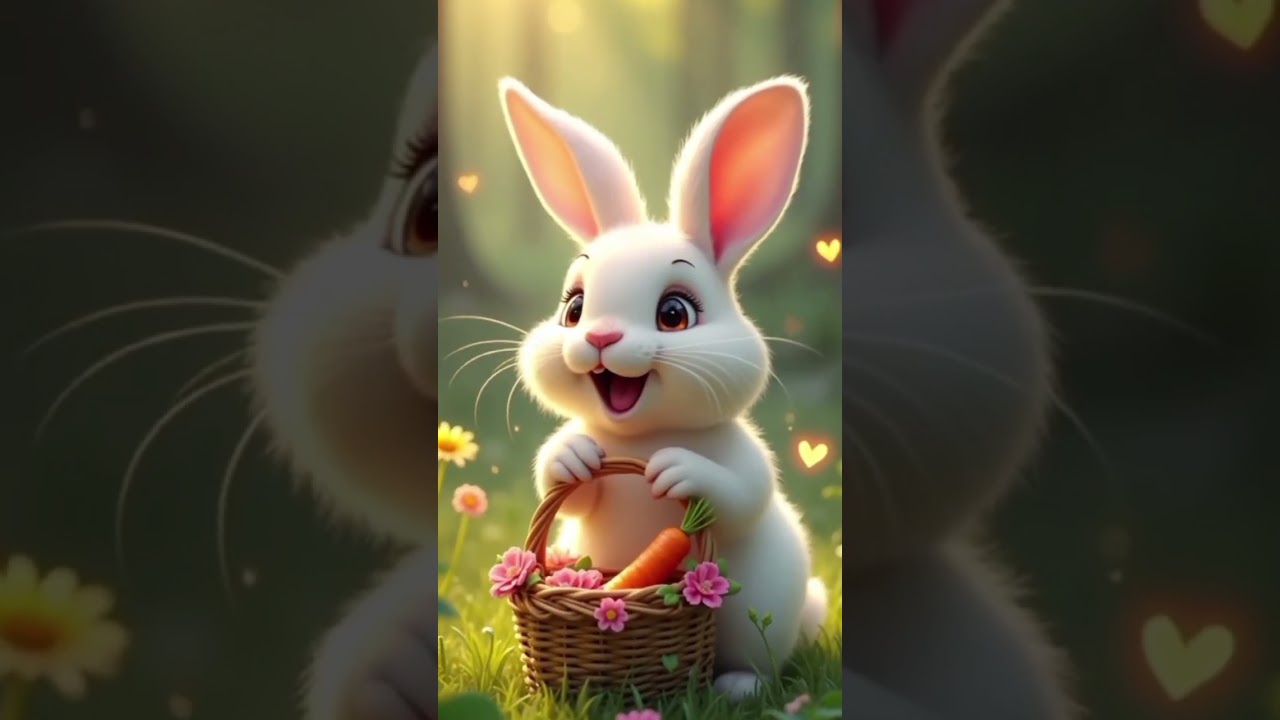cute Rabbit 🐰#cat #cute #ai #shortvideo #ytshort #animation #cartoon #rabbit #ai animation