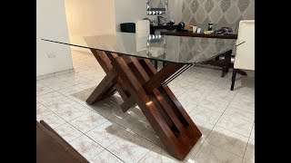 Base de para comedor con cubierta de cristal - YouTube