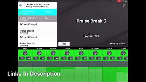 Tell Him Thank You - Praise Break (Christian Brown) Worship Backing Tracks App Preview