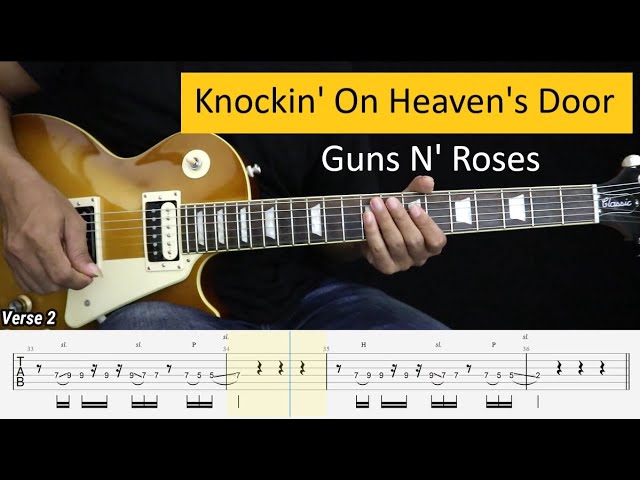 Knockin' On Heaven's Door - Guns N' Roses - Instrumental Guitar Cover + TAB class=