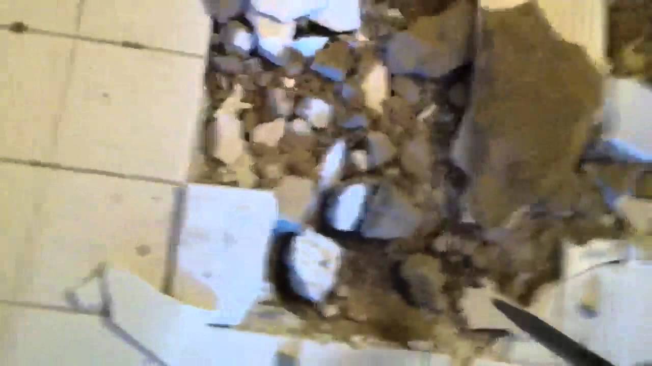 Bathroom floor demolition YouTube