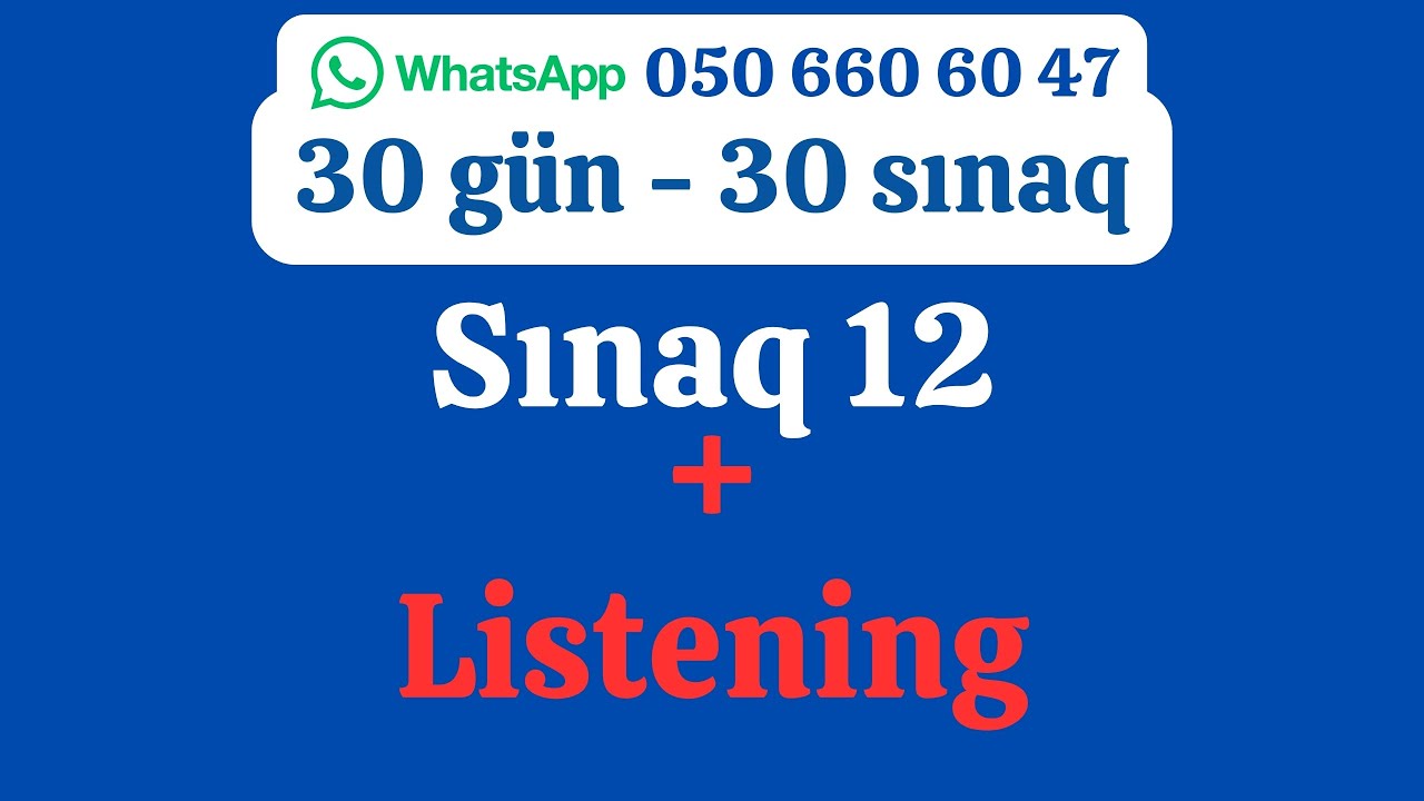 30 gün - 30 Sınaq - Sınaq 12