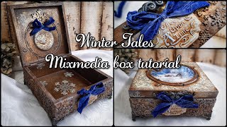 Winter Tales ❄♡❄Mixmedia box tutorial