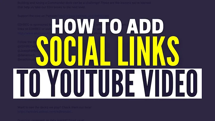 How to Add Social Media Link in YouTube Video Description (2025)