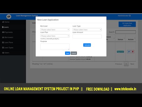 online loan management system project in php free download | loan management system project