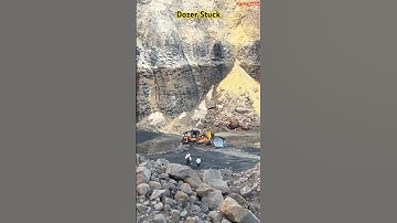 Dozer Stuck in Mine Drainage! | Misjudged Area Causes Trouble #shortsfeed #shorts #yt #trending