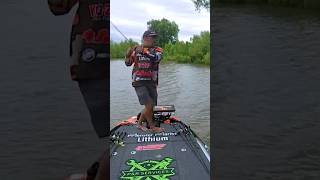 Zack Birge swings on topwater bite at Grand Lake