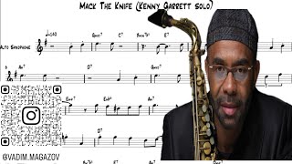 Video thumbnail of "Mack The Knife (Kenny Garrett solo transcription)"