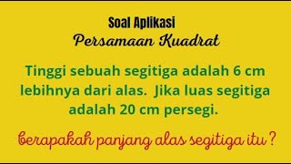 Soal Aplikasi Persamaan Kuadrat 2