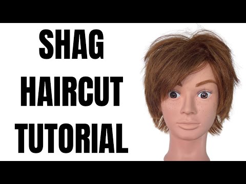 Видео: Haircut Tutorial: Shag Haircut Step-by-Step - TheSalonGuy