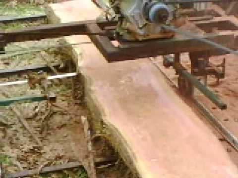 Homemade Bandsaw Sawmill, Kentucky style - YouTube