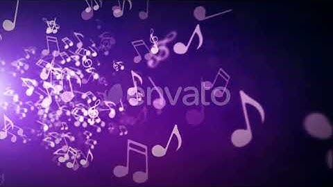 Floating Musical Notes on an Abstract Purple Background with Flares | Motion Graphics - Envato e...