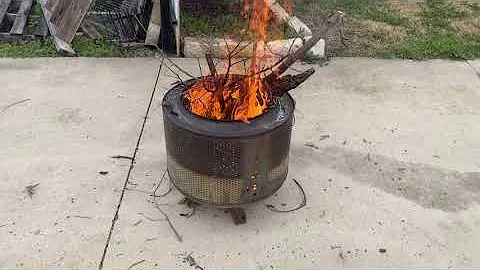 🔥 DIY Smokeless Fire Pit from a Washing Machine! | The Gute Way