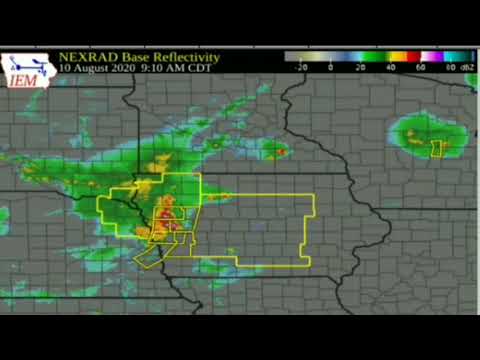 Derecho of August 10th 2020 - Radar Loop