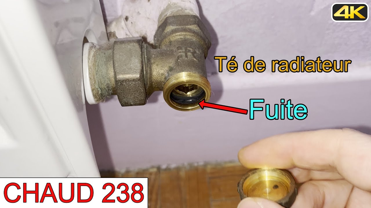 Chaud238-Té de réglage de radiateur qui fuit au niveau de son bouchon- Comment j'ai stoppé la fuite - YouTube