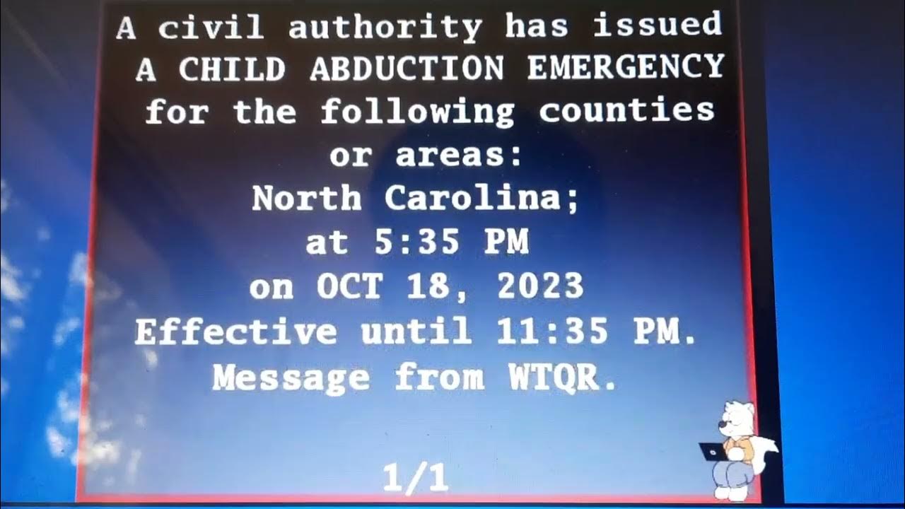 North Carolina Amber alert on Comcast Cap archive YouTube