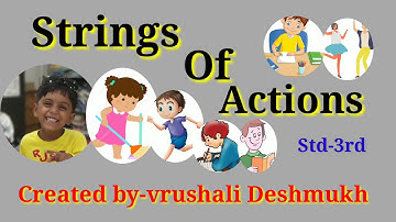 Strings of actions/Std-3rd/Page no. -20/English name of Action/New words/V+ing