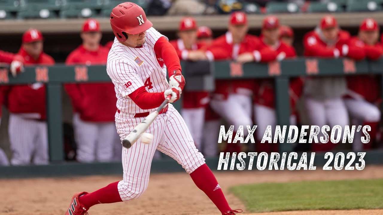 Max Anderson's historical 2023 season with Nebraska baseball - YouTube