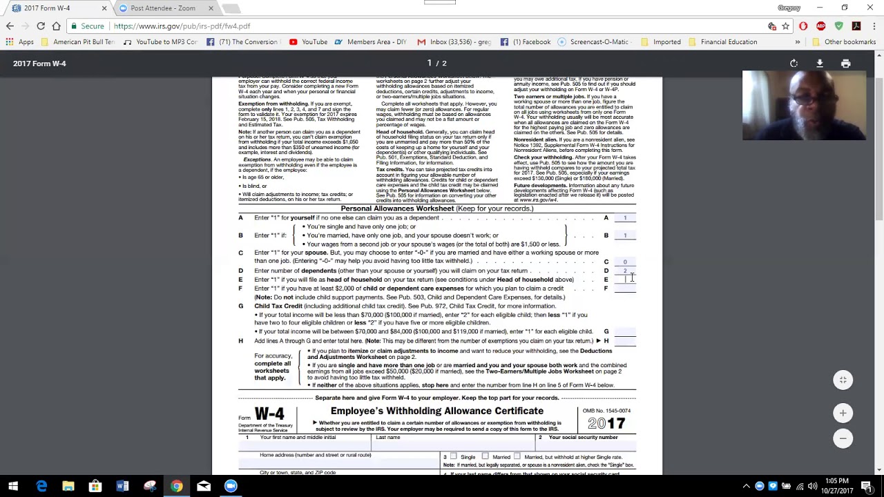 How To Fill out Your W4 Form - YouTube