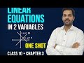 Linear Equations in Two Variables Class 10 | Full Chapter in One Shot | #physicswallah #allen 