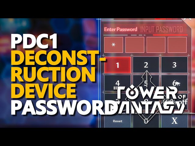 Deconstruction Device PDC1 Password Tower of Fantasy class=