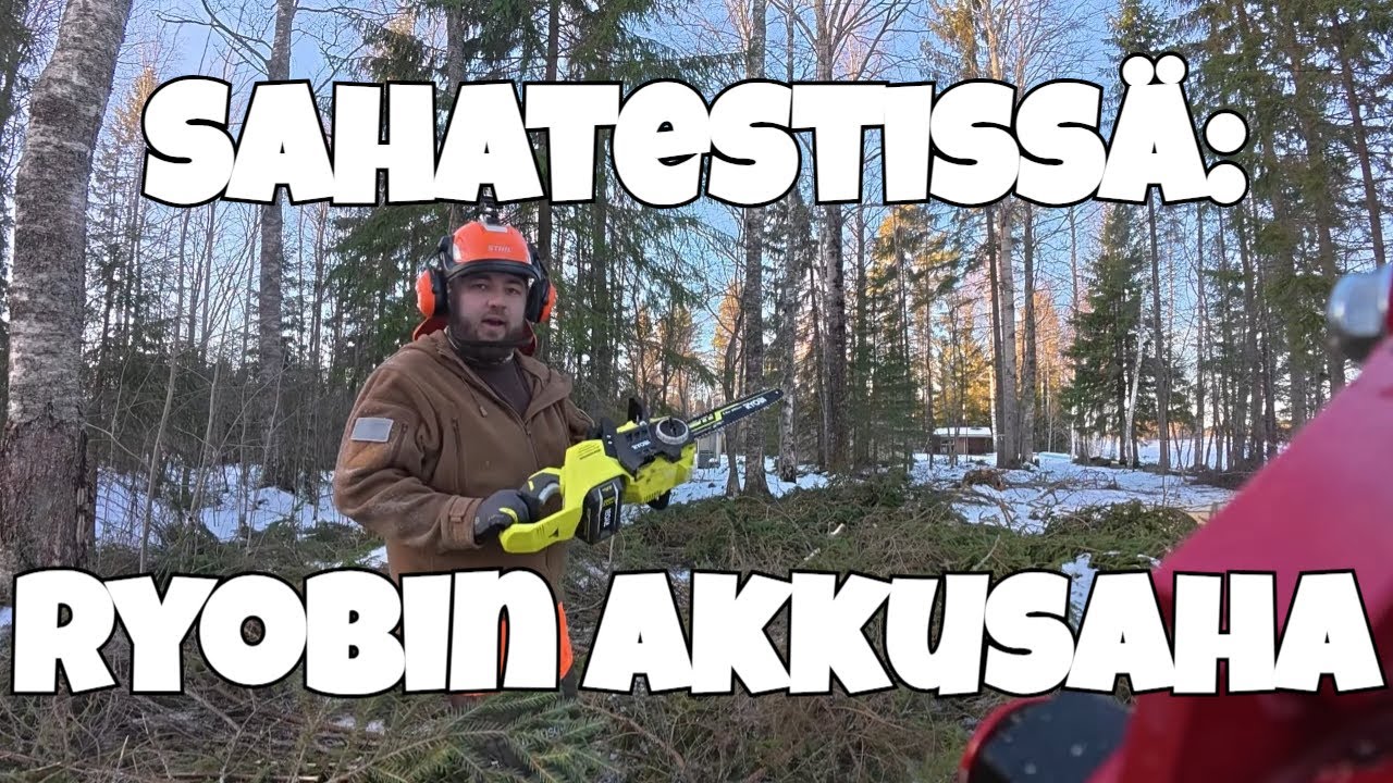Onko akkuketjusahasta mihinkään? Testataan Ryobin saha puunkaadossa!
