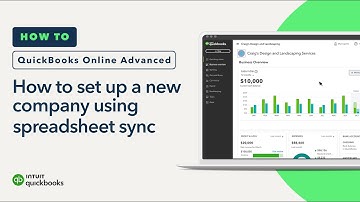 How to set up a new company using spreadsheet sync in QuickBooks Online Advanced