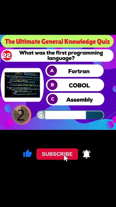 What was the first programming language? General Knowledge Quiz #quiz # ...