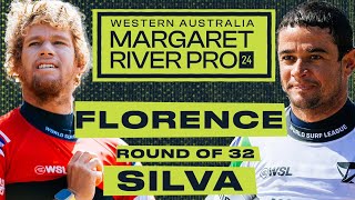 John John Florence vs Deivid Silva | Western Australia Margaret River Pro 2024 - Round of 32