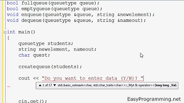 Easy Programming - Beginner C++ Tutorial - Coding C++ Queues (32)