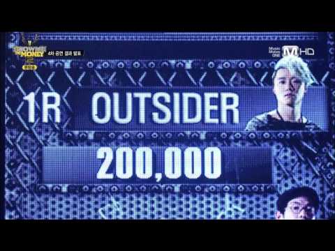 쇼미더머니2 아웃사이더 20만원 탈락,이십사이더
