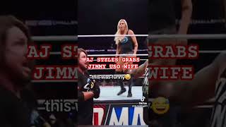When Aj Styles Grabs Jimmy Uso Wife