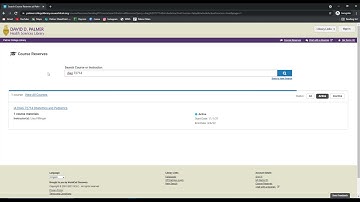 How to Find Course Reserves