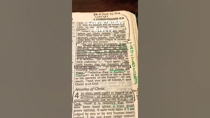 According To God You Must First Become A Fool To This World To Become Wise