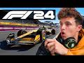 Lando norris plays f1 24 for the first time
