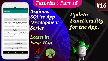 SQLite Course for Beginners in Android | Implement Update the Record in Android Part 16