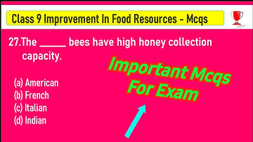Improvement in Food Resources Class 9 | Class 9 Improvement in Food Resources Mcq