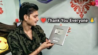 100K Subscribers Using Only Ai Tools Silver Play Button Unboxing