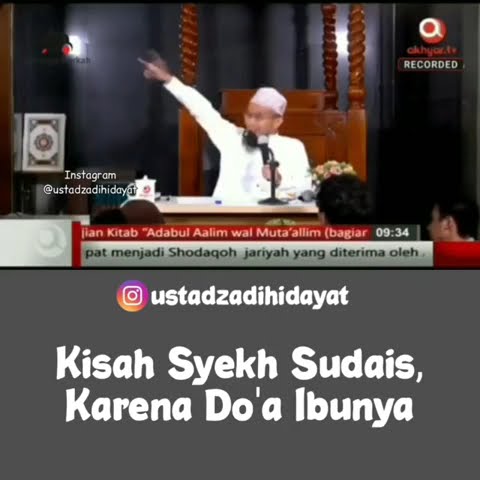 kisah Syaikh Sudais karna doa ibunya