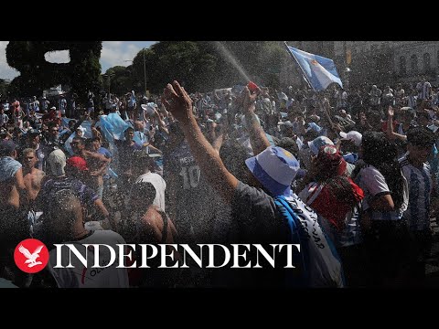Watch again: Argentina fans in Buenos Aires celebrate after World Cup win
