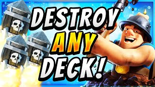 IMPOSSIBLE TO DEFEND! *NEW* MINER ROCKET CYCLE DECK — Clash Royale